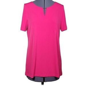 NWOT Susan Graver Print and Solid Set of 2 Liquid Knit Tops Sz XS